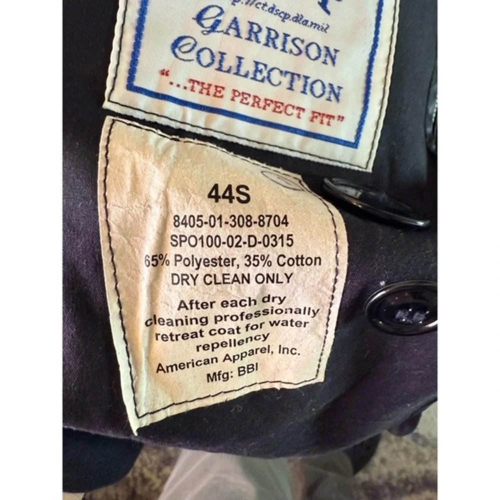 DSCP Garrison Collection Military Trench Coat All-Weather Lined Black 44S Belted